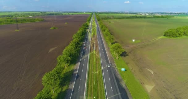 智能自动化道路的可视化 车里的人工智能 现代智能道路的概念 安全的道路 — 图库视频影像