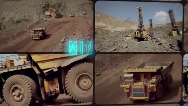 Imprese Minerarie Telaio Apertura Società Minerarie Con Iscrizione Sullo Sfondo — Video Stock
