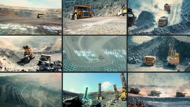 Heavy Metallurgy Heavy Metallurgy Opener Heavy Industry Footage Collage — Vídeo de Stock