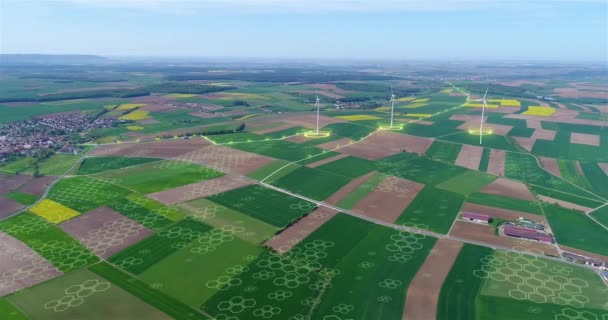 Extraction Wind Power Alternative Sources Electricity Concept Wind Farms Visualization — Vídeo de Stock