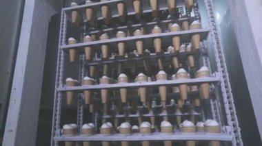 Dondurma üretimi. Otomatik dondurma üretimi. Otomatik dondurma üretim hattı.