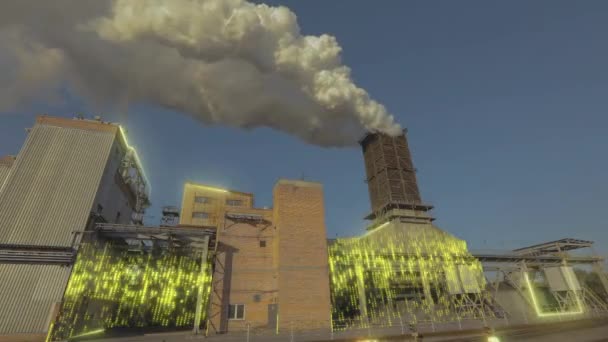 Emissione Nell Atmosfera Sostanze Solide Visualizzazione Dell Inquinamento Ambientale Fumo — Video Stock