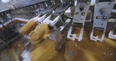 How ice cream is made. The process of making ice cream. Automated ice cream factory.