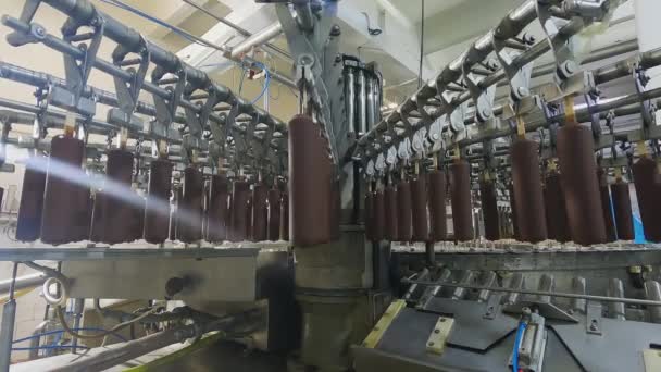 Мороженое Шоколаде Конвейере Производство Мороженого Палочке Автоматическая Конвейерная Линия — стоковое видео
