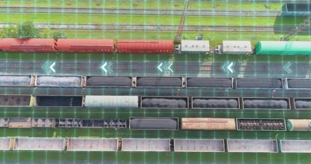 Transportation Railroad Concept Visualization Modern Railway Transportation Freight Railway Transportation — Stock Video