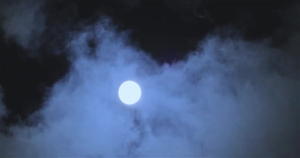 Повний Місяць Хмарами Повний Місяць Рух Хмар Тлі Повного Місяця — стокове відео