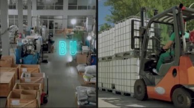 Lojistik ve depo bilgileri. Neon yazıt lojistik ve depo. Şirket deposu.