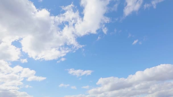 Прекрасные Облака Небе Временной Промежуток Облаков Ясном Небе Голубое Небо — стоковое видео
