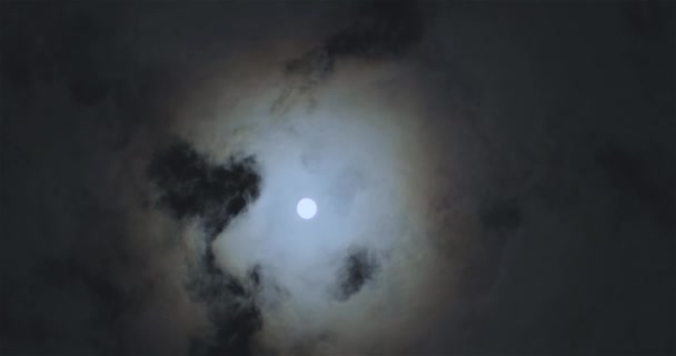 Full Moon Clouds Full Moon Movement Clouds Background Full Moon — Stock video