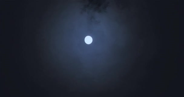 Full Moon Clouds Full Moon Movement Clouds Background Full Moon — Video