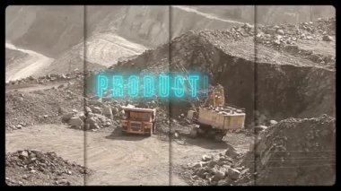 Üretim süreci çerçeveyi açıyor. Üretim süreci açıcı. Taş ocağında üretim süreçleri.