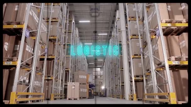 Logistikföretagets Infografik Öppnare Logistikföretag Logistiskt Företag Transport För Företag — Stockvideo