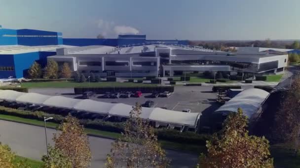Moderne Fabriek Vanuit Lucht Het Concept Van Een Moderne Fabriek — Stockvideo
