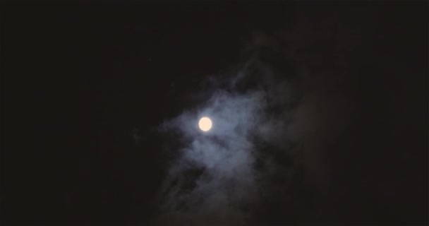 Full Moon Clouds Full Moon Movement Clouds Background Full Moon — Vídeo de Stock
