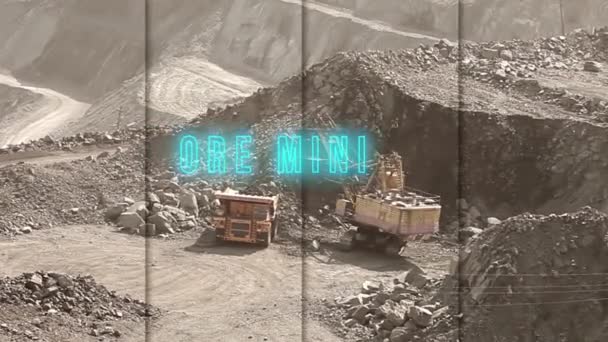 Těžba Rud Metalurgie Rudy Těžby Metalurgie Úvodního Rámu Rudy Těžba — Stock video