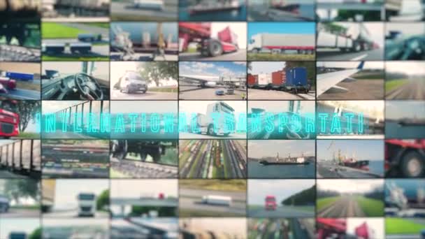 Logistikunternehmen Infografik Öffnen Logistikunternehmen Logistikunternehmen Transport Für Unternehmen — Stockvideo