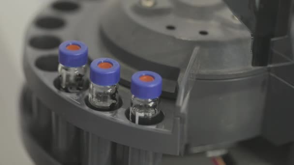 Attrezzature Laboratorio Tubi Prova Laboratorio Primo Piano Laboratorio Fabbrica Processi — Video Stock