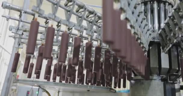 Мороженое Фабрике Автоматическое Производство Мороженого Производство Мороженого Заводе — стоковое видео