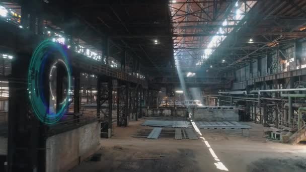 Metallurgical Shop Concept Large Custom Workshop Factory Visualization Modern Technologies — Stock Video
