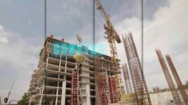Construction company. Construction company inscription. Opener construction company.