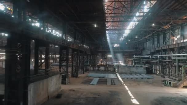 Inne Den Metallurgiska Butiken Konceptet Med Stor Skräddarsydd Verkstad Fabriken — Stockvideo