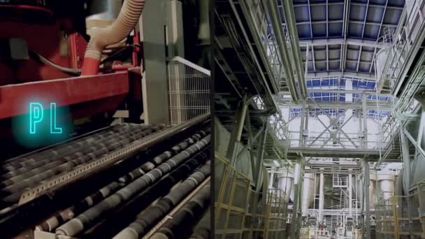 Multi Vindue Video Industrielle Udendørsbrug Industrielt Udvendigt Sværindustri – Stock-video