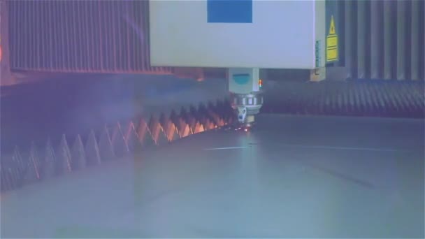 Металевий Лазерний Різальний Апарат Інноваційна Машина Лазерного Різання Чпу Машини — стокове відео