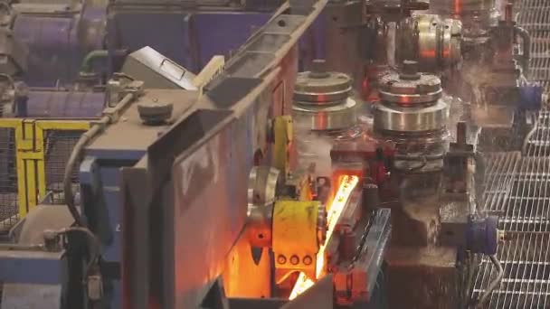 现代生产轧制金属制品的工厂 冶金工厂现代技术的可视化 冶金工厂的概念 — 图库视频影像