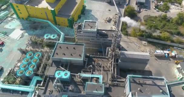 Visualization Communication Partners World Concept Modern Factory Drone View — Stock Video