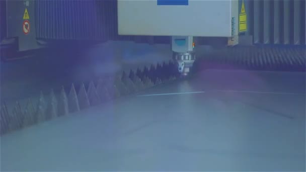 Maszyna Cięcia Laserowego Metalu Innowacyjna Maszyna Cięcia Laserowego Cnc Maszyny — Wideo stockowe