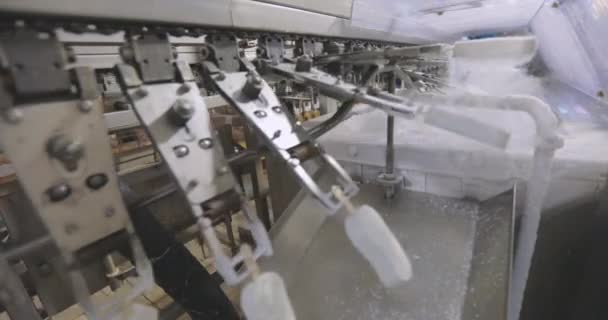 Freezing Ice Cream Conveyor Ice Cream Production Process Conveyor Ice — Video