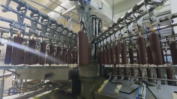 Автоматическая Конвейерная Линия Автоматизированное Производство Мороженого Современная Фабрика Мороженого — стоковое видео