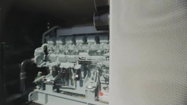 Diesel Generator Set Diesel Generator Engine Industrial Diesel Generator — стоковое видео
