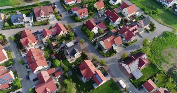 Lille Europæisk Luftfoto Tysk Landsby Antenne Udsigt – Stock-video