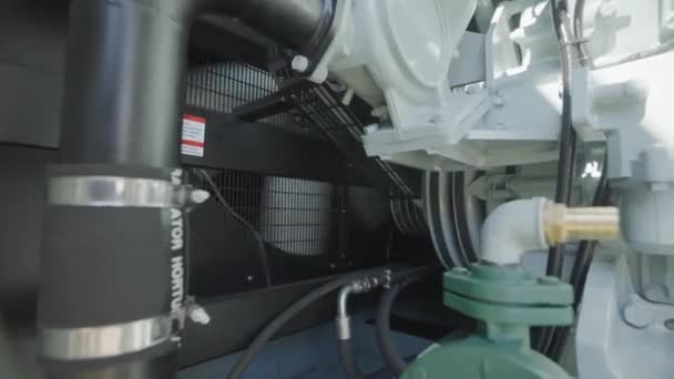 Industrial Diesel Generator Diesel Generator Set Modern Industrial Diesel Generator — Stockvideo