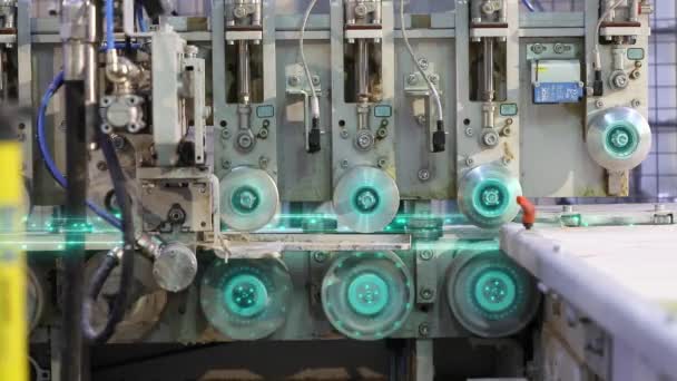 Een Houtbewerkingsmachine Houtbewerking Moderne Meubelfabriek Apparatuur Voor Meubelfabrieken — Stockvideo