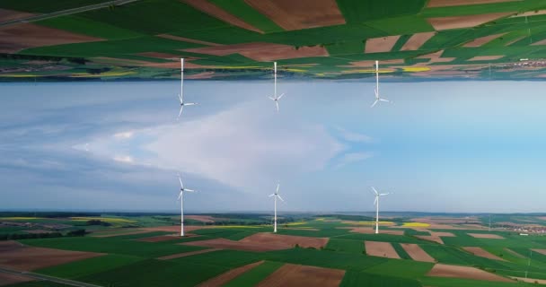 Ветрогенератор Ветрогенераторы Возобновляемое Электричество Ветрогенератор — стоковое видео