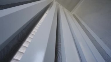 Cooling system of industrial diesel generator. Cooling system. Industrial diesel generator from the inside.