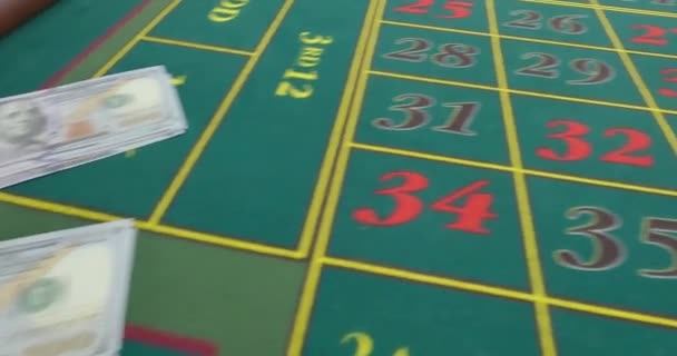 Herní Stůl Pro Hraní Rulety Ruleta Hrací Pole Stůl Pro — Stock video