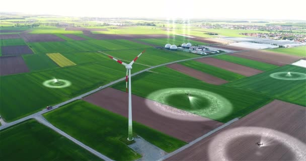 Drones Agricoles Survolant Concept Des Champs Drone Agro Scanne Champ — Video