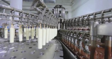 How ice cream is made. The process of making ice cream. Automated ice cream factory.