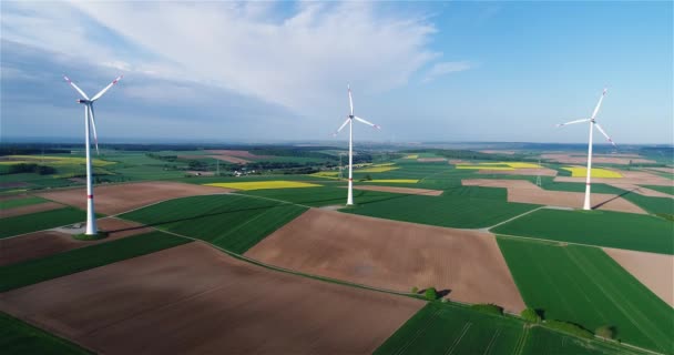 风力发电机 风力发电机 可再生能源电力 风力发电机 — 图库视频影像
