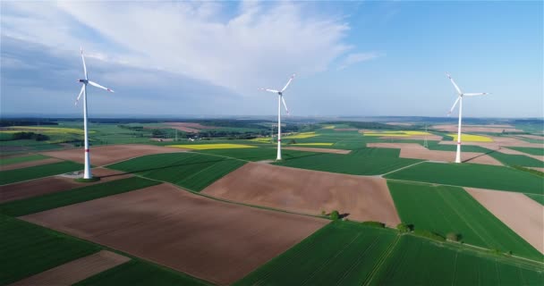 Windkraftanlage Windkraftanlagen Erneuerbarer Strom Wind Generator — Stockvideo