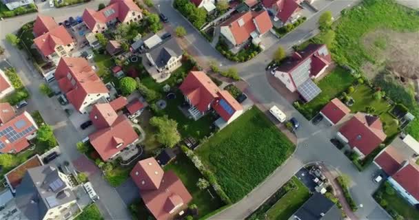 Невеликий Європейський Вид Повітряне Місто Німецьке Село Вид Повітря — стокове відео