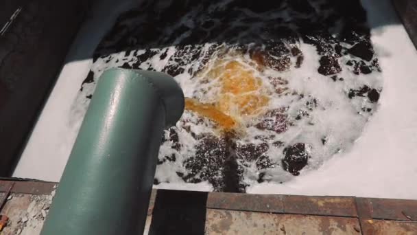Odpady Wody Przemysłowej Chłodzenie Wody Wieży Schłodzona Woda Chłodni Kominowej — Wideo stockowe