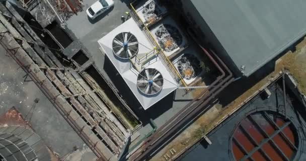 Torre Raffreddamento Drone Torri Raffreddamento Industriali Torri Raffreddamento Umido Torri — Video Stock