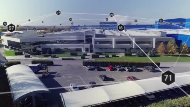 Pabrik Modern Dari Udara Konsep Sebuah Pabrik Modern Pemandangan Udara — Stok Video