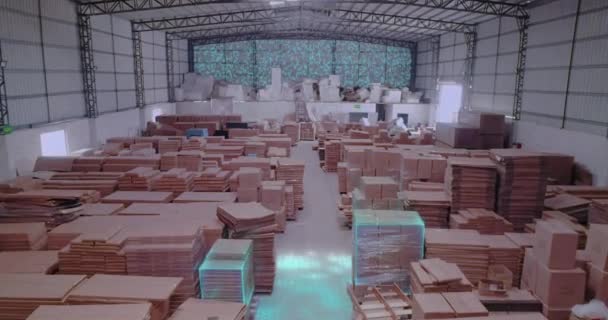 Modern Warehouse Concept Large Warehouse Modern Factory Visualization Modern Warehouse — Stockvideo