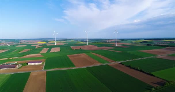 风力发电机 风力发电机 可再生能源电力 风力发电机 — 图库视频影像