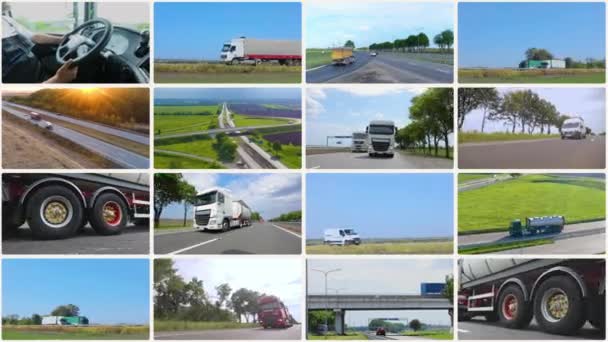 Transporte Internacional Carga Transporte Carga Multiscreen Logística Internacional Multiscreen — Vídeo de Stock